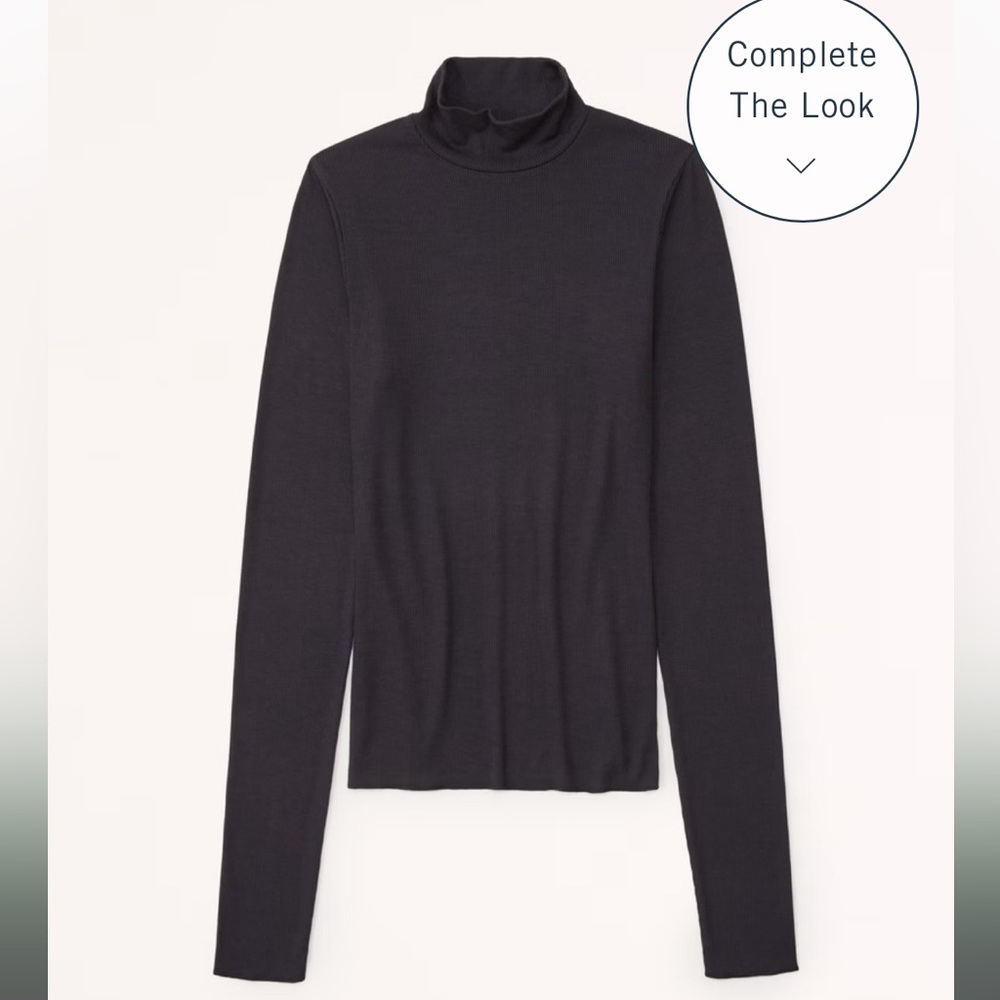 NWT Abercrombie & Fitch Black Ribbed Turtleneck